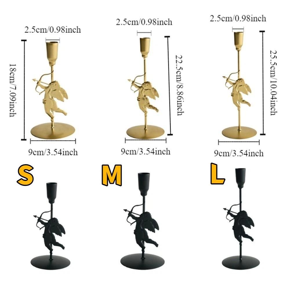 European Style Iron Art Candlestick High Foot Metal Candle Stand Cupid Candle Holder Anniversary