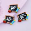 8pcs/Lot Hand Painted Kawaii Resin Mixed Mini Stationery Flatback Cabochons For Hair Bow Centers DIY Scrapbooking Decor D40