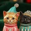 Cat Lover Accessory Christmas Three Brooch Pin, Men Women Rhinestone Kitten Decorative Pin Lapel Badge for Clothing Bags Scarves Sweaters Sweater