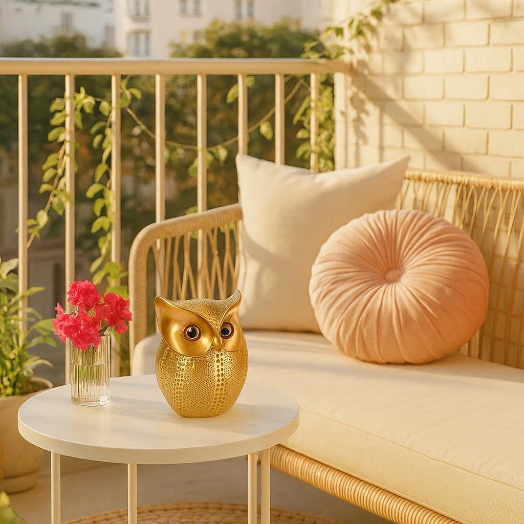 Moderní elegantní umělecká figurka sova sova (Zlatý), 1 kus