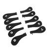 10 PCS Golf Club Head Covers Golf Iron Pole Zipper Hat Cover Club Protective Covers Black