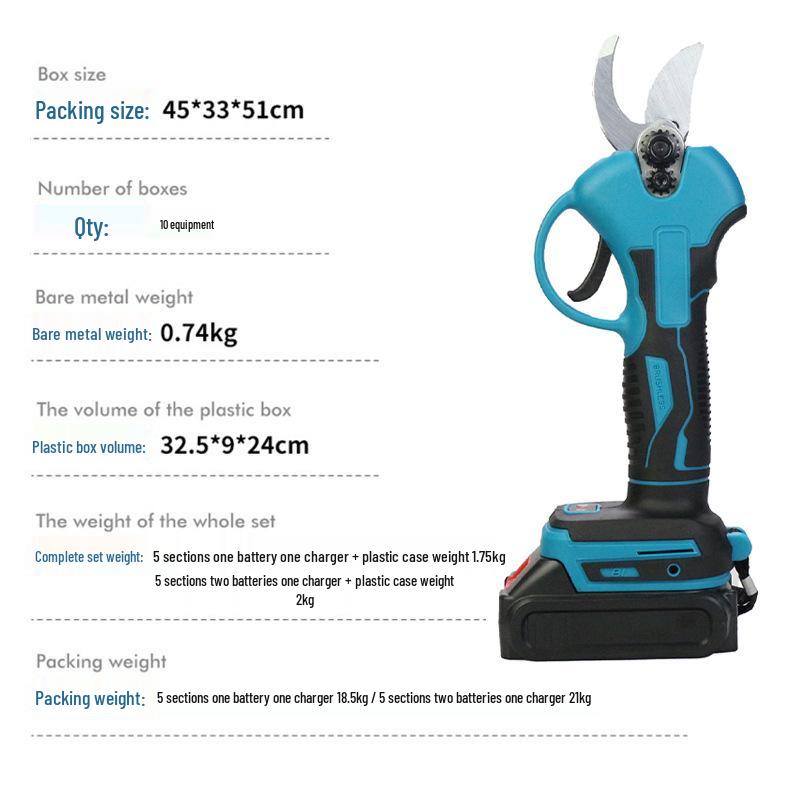 Makita-Style Portable Wireless Electric Pruning Shears for Outdoor Gardening