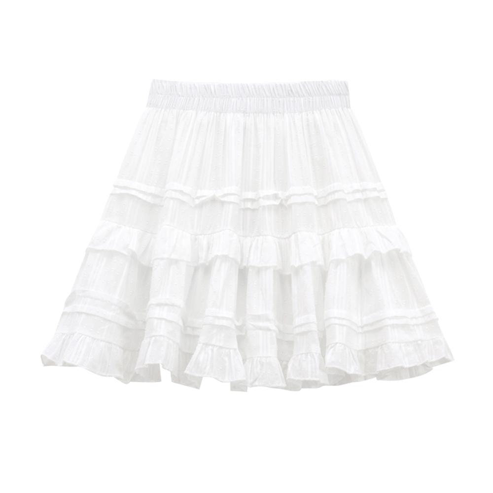 Fashion Trendy Sweet Cake Skirt For Women Summer 2024 New High-waisted Slimming Anti-exposure Fluffy A-line Skirt