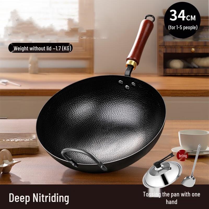 Yoshidataku Traditional Hand-Forged Iron Wok