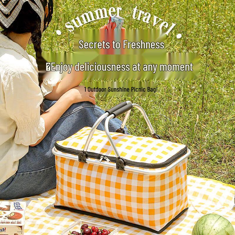 ADVANCE Foldable Insulated Picnic Cooler Basket