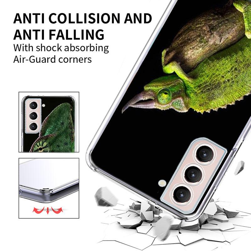 Chameleon Funny Wildlife Phone Case For Samsung A16 A26 A36 A56 A17 A15 A25 A35 A55 A14 A24 A34 A54 A04S A05S Galaxy Note 20 10