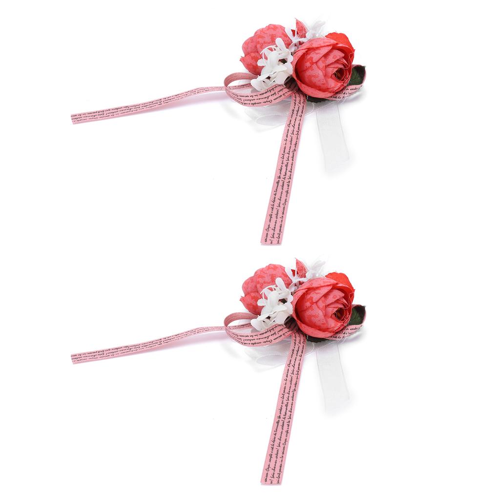 2 Stück Künstliche Handgelenksblume Innovative Brautjungfern-Handgelenks-Corsage Hochzeitsdekoration