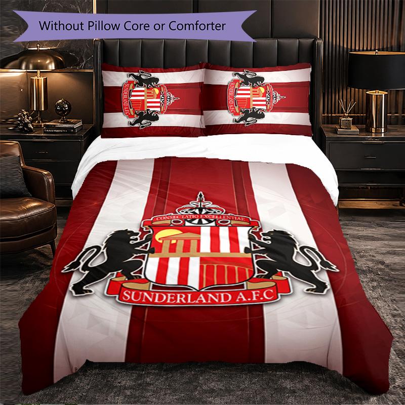 Biancheria da letto a tema Sunderland Set 3 pezzi Copripiumino Biancheria da letto decorativa per camera da adolescente Decorazione per la casa