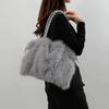 Women's Faux Rabbit Fur Plush Shoulder Bag, Soft Fluffy Shoulder Handbag, Elegant Cloud Bag for Fall & Winter, Perfect Christmas Gift