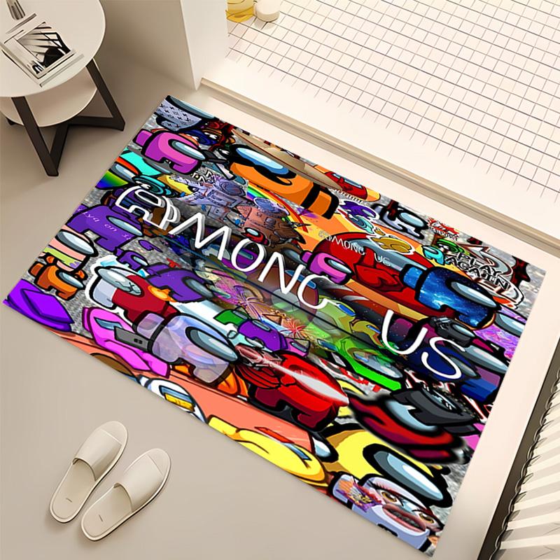 Among Us Print Area Rug - Soft,Washable Non-Slip Indoor Mat,Living Room,Home Office Decorative Rug