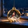 Charming Christmas Gift for Friends Glowing Decorative Ball Lighted Ornament with Festive Scene LED Illuminated Holiday Mantel Accents Tree Hanging