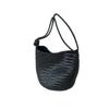 First Layer Cowhide Hand Woven Bag, New Light Retro Vacation Style Single Shoulder Bucket Bag, Women's Genuine Leather Crossbody Bag