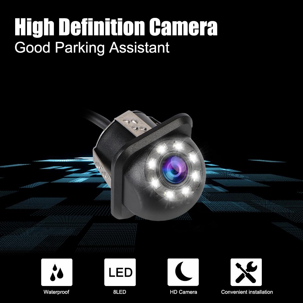 8 LED Auto Parking Assistance Car Infrared Night Vision Wide Angle Backup Camera 170° Car Rear View Camera Parking Monitoring