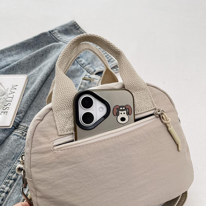 Lightweight Nylon Zipper Small Crossbody Bag for Women Fashion Sweet Elegant Shoulder Bags Concise Pocket Casual Mini Handbag