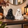 Decorative Ghost for Halloween Party 3D Printed Figurine, Cute Chin-Resting Spooky Desk Decor, Decor Funny Ornament Home And Tabletop Decoration Table