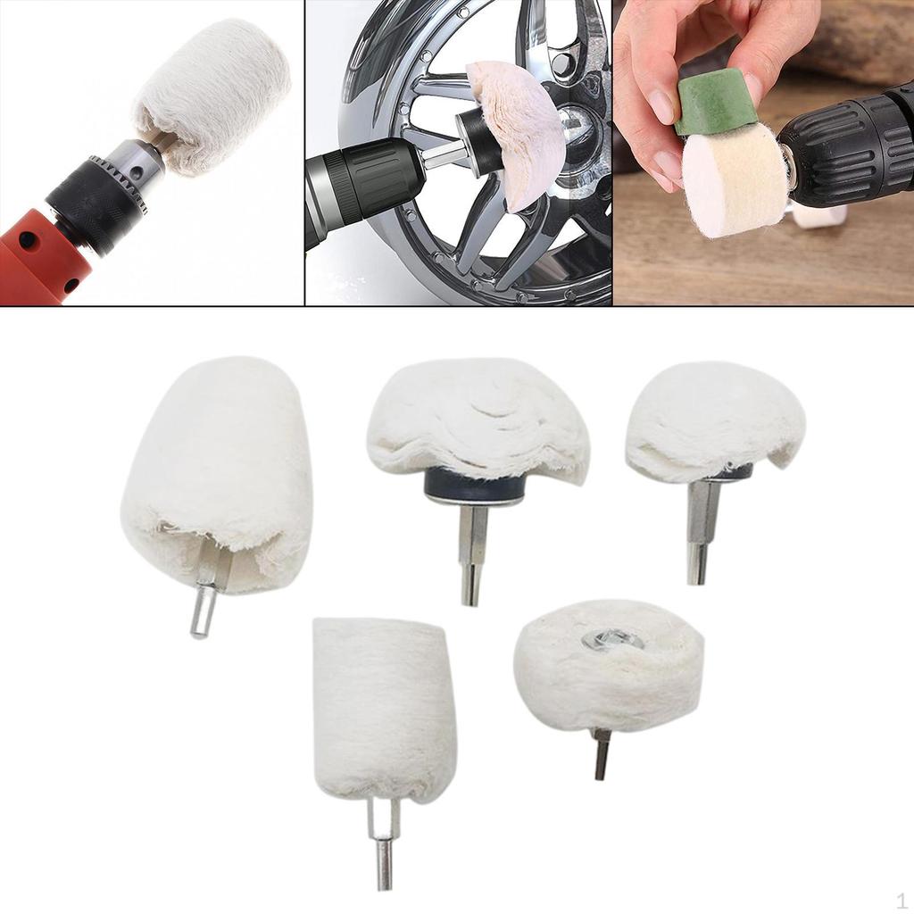Buffing ing Wheels Kit , White Various Shaped Durable Jewelry Wheel for Mirror Wood Ceramic Glass
