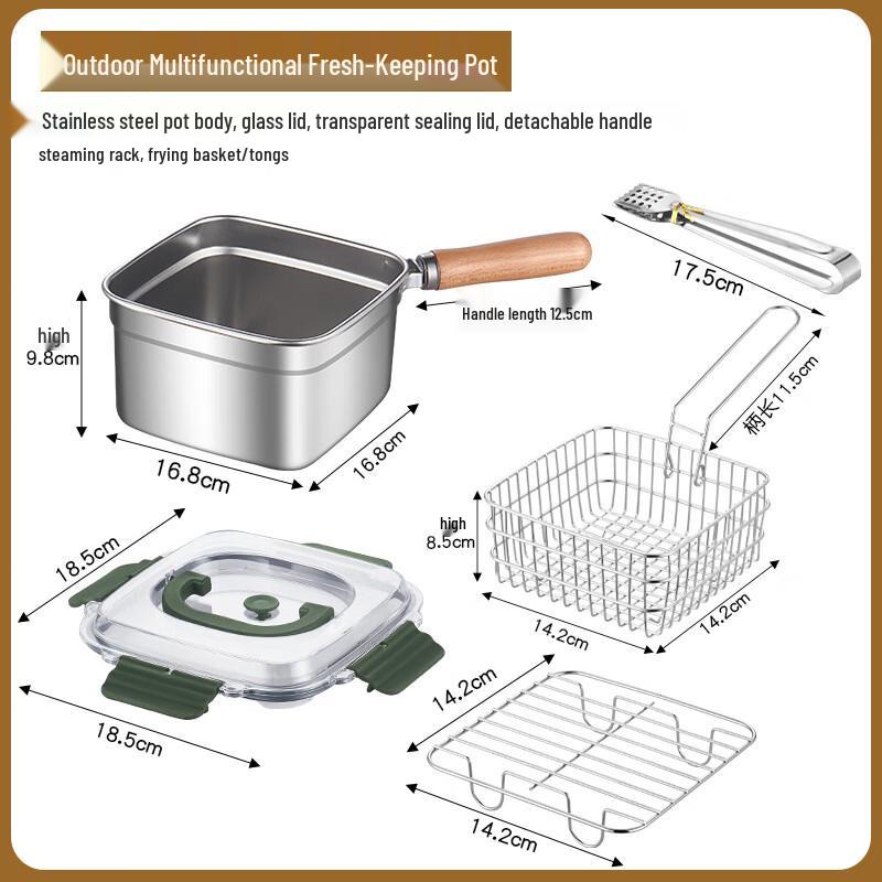 Mr. Jian Stainless Steel Multi-function Deep Fryer & Food Container