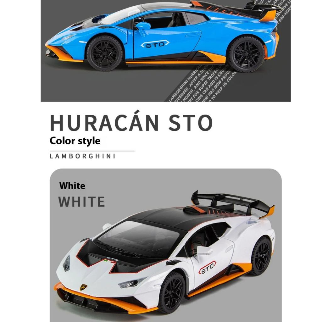 1/24 Scale Lamborghini Huracan STO V10 Supercar Model Alloy Die Cast Vehicle Model Home Interior Collection Decorative Ornaments Gift