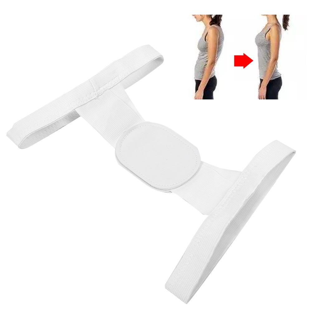 Männer Frauen Buckel Haltungskorrektor Verstellbare Schulter Rückenstütze Orthese GürtelWeiß S