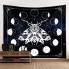 Wolf Retro Rune Art Tapestry Magical Animals Sun Moon Witchcraft Wall Hanging Hippie Home Living Room Dormitory Wall Decoration