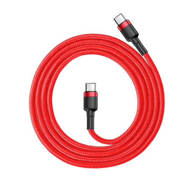 Kabel Usb-C Do Usb-C Pd Baseus Cafule Pd 2.0 Qc 3.0 60W 1M (Czerwony)