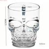 Whiskey Glass with Skull Face and Handle, Pirate Master Cup, Creative Crystal Glass, Drinking Wine, Vodka Essential Bar, KTV, 50