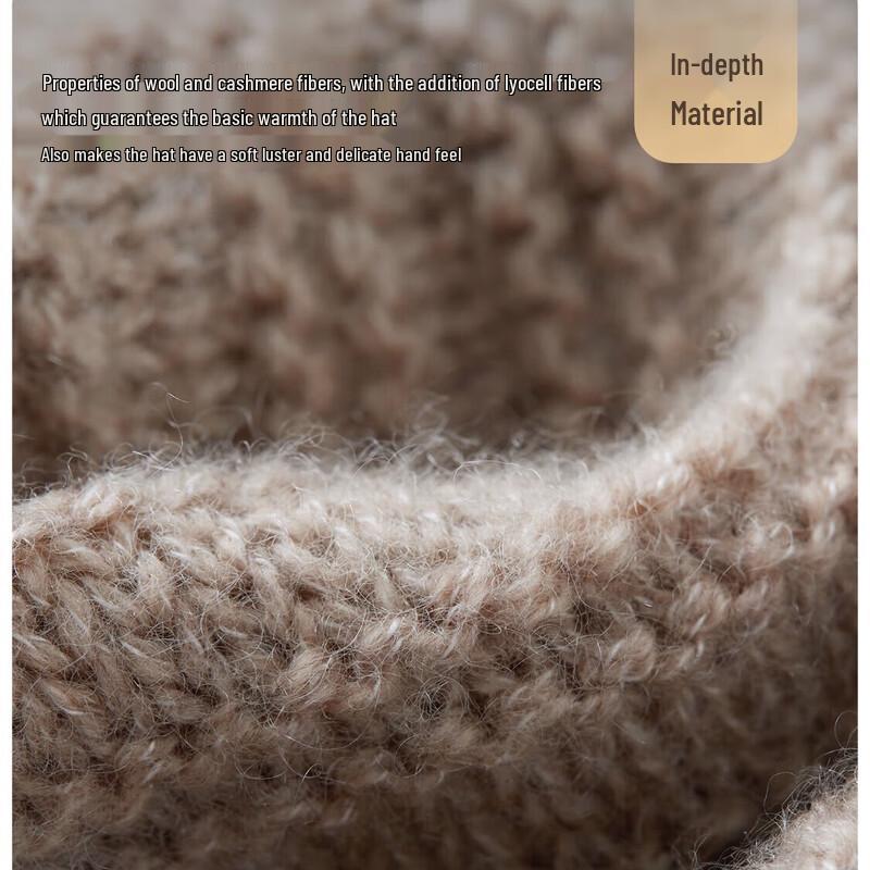 JIUMU Women's Winter Wool Knitted Beanie Hat