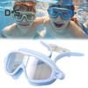 Okulary do pływania dla dzieci, okulary przeciwmgielne, z ochroną UV, szczelne, z klipsem na nos, zatyczki do uszu dla chłopców, dziewcząt, dzieci i maluchów w wieku 3-15 lat
