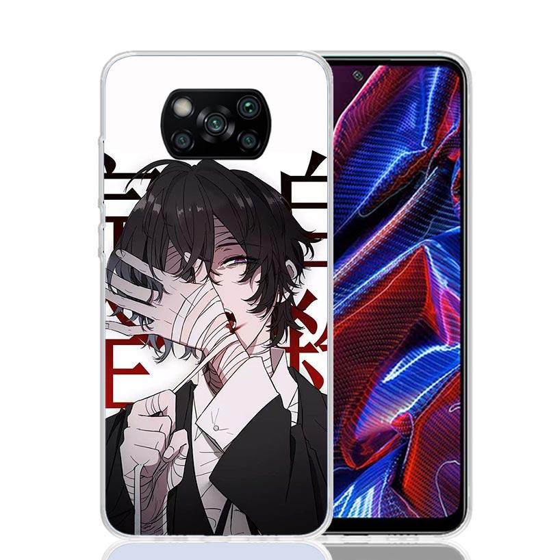 Bungo Stray Dogs Dazai Phone Case For Xiaomi Poco X7 X6 X5 Pro F7 Ultra Redmi 15C 15 13 13C 12 12C 10 10A 10C 9 9A 9C 9T Cover P