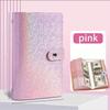 A6 Glitter Money Saving Binder 50 Pockets Large Capacity Cash Envelope Wallet Sparkle Budget Binder For Cash Saving