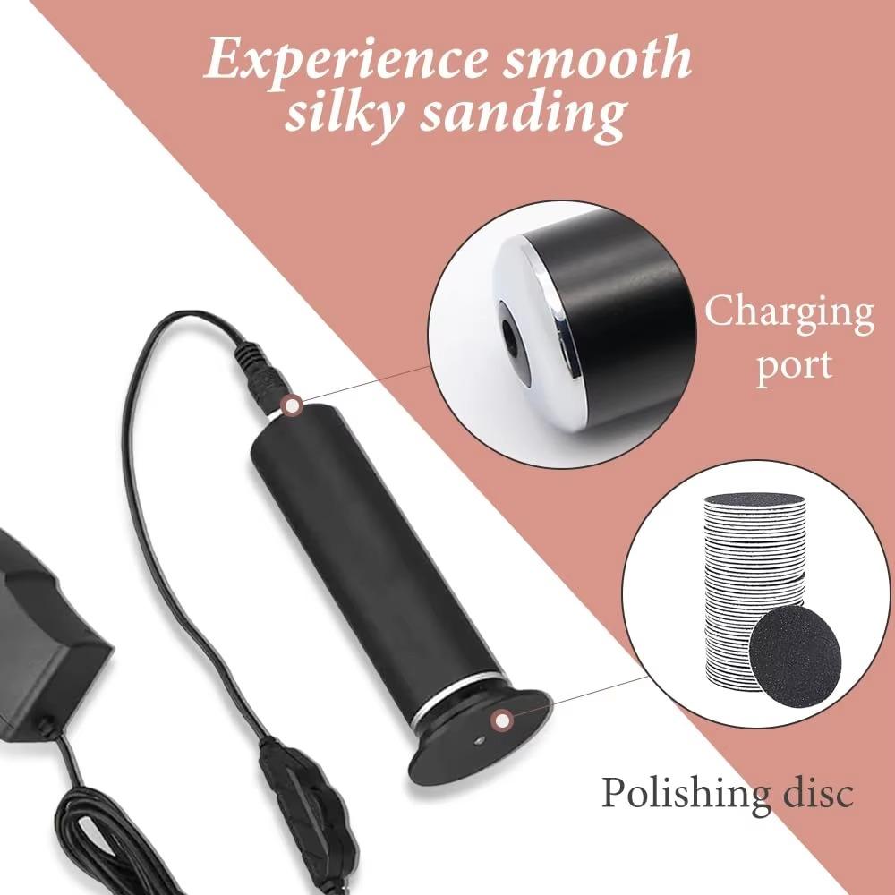 Rotatable Electric Foot Grinder Aluminum Zinc Zinc Alloy Callus Remover Electric Foot File  Beauty