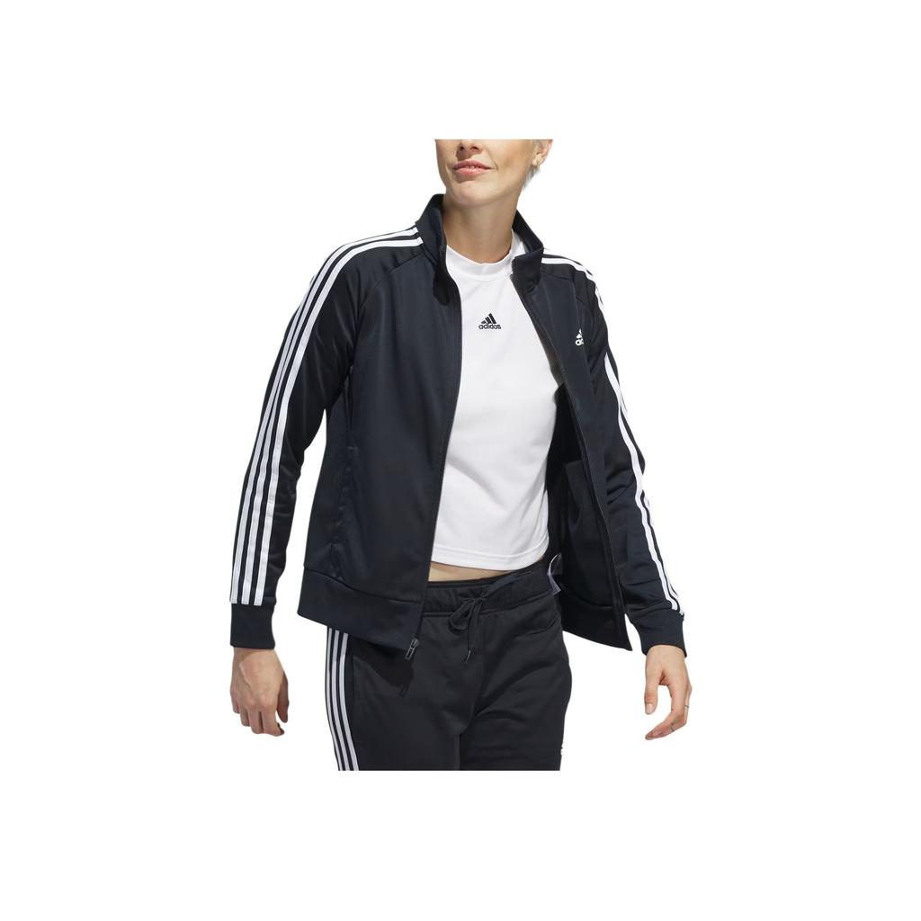 Adidas Essentials Striped Logo Print Solid Legend Ink Jacket Women Jacket H48444