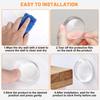 2 Set Adhesive Door Stoppers Transparent Soft Silicone Wall Protectors To Prevent Impact Scratches On Door And Wall