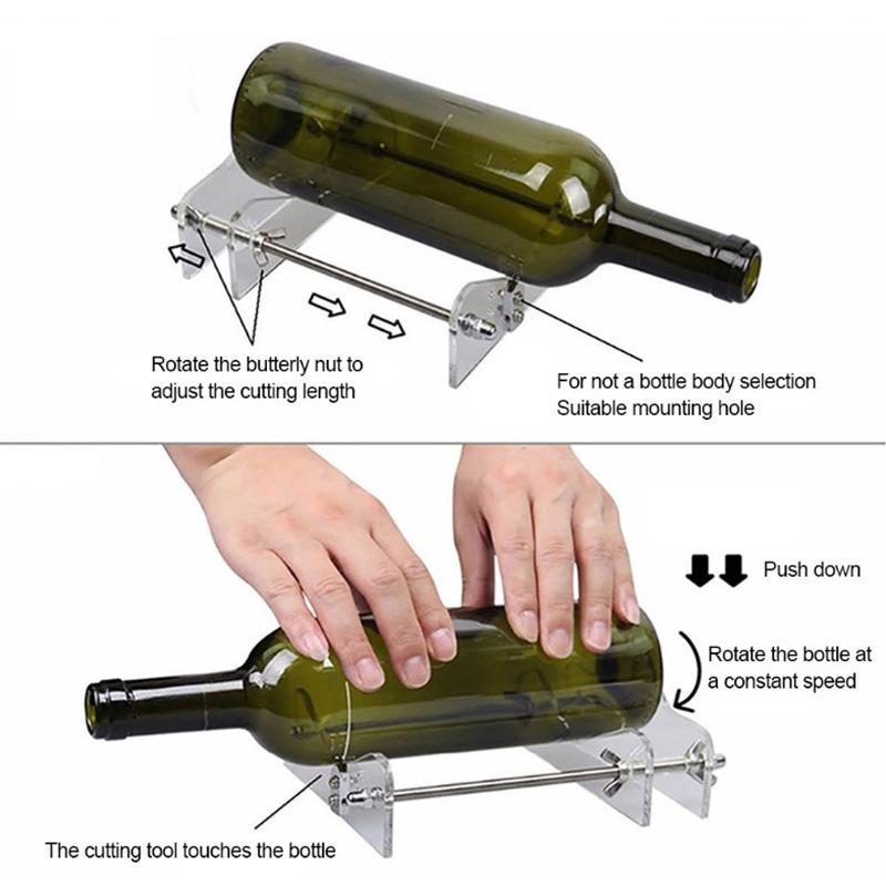 Glass Cutter Glass Bottle Cutter Cutting Tool Square And Round Wine Beer Glass Sculptures Cutter For DIY Glass Cutting Machine