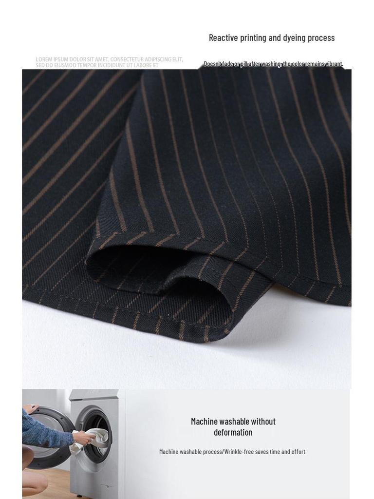 Men's Striped Long Sleeve Shirt - High-End Business Casual for Spring & Autumn
