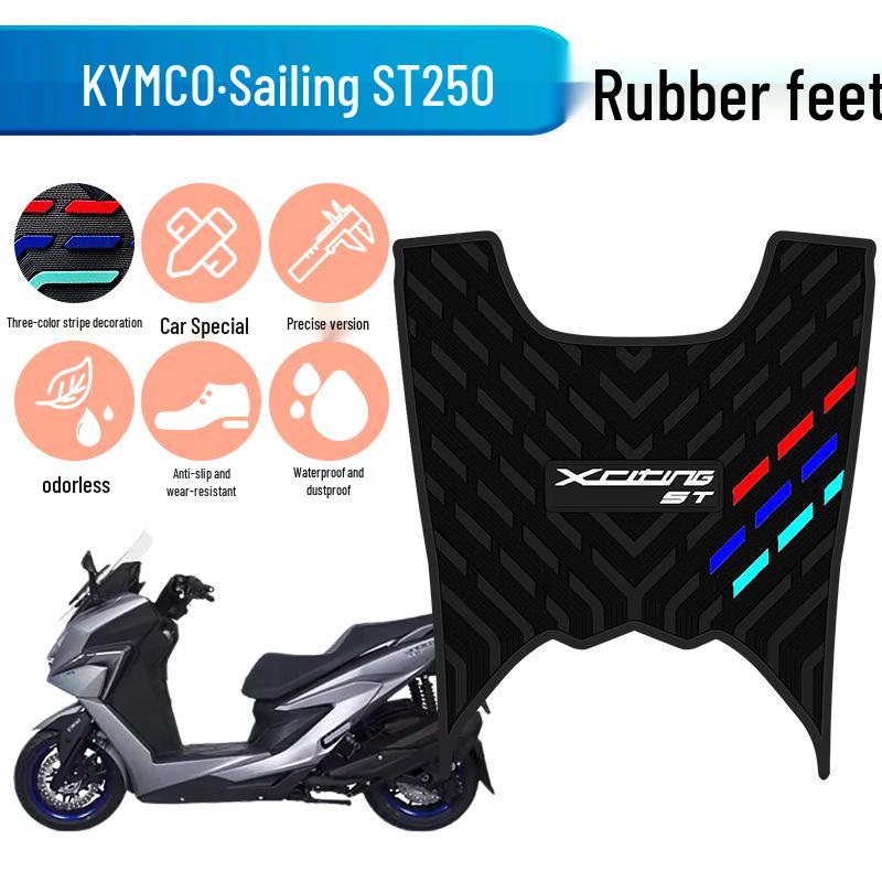 Waterproof Non-Slip Footrest Pedal Pad for Kymco Xciting ST250 CK250T-16 Motorcycle
