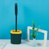 Wall-mounted Toilet Brush - Model - Flexible with Long Handle - Green - PP + TPR