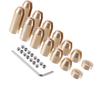 Motoforti Universal Brass Wheel Spoke Balance Weights Refill,Wheel Spoke Balance Weights Kit,Metal,Gold Tone,14pcs