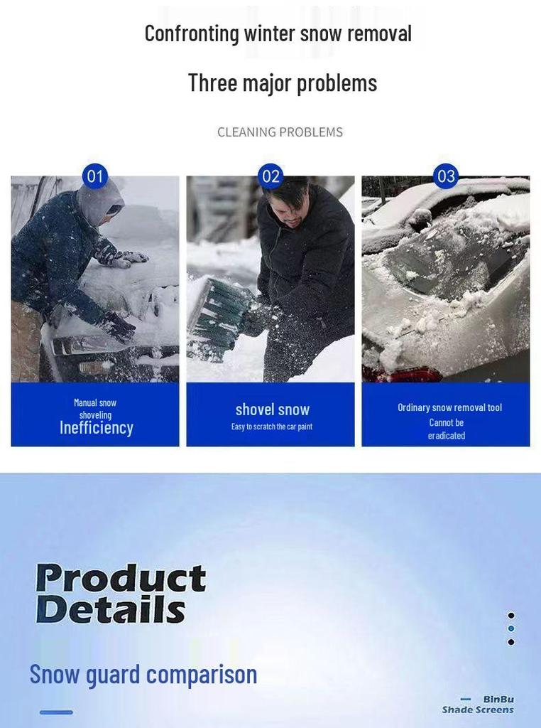 Thickened Winter Car Windshield Snow Cover & Frost Protection Shade