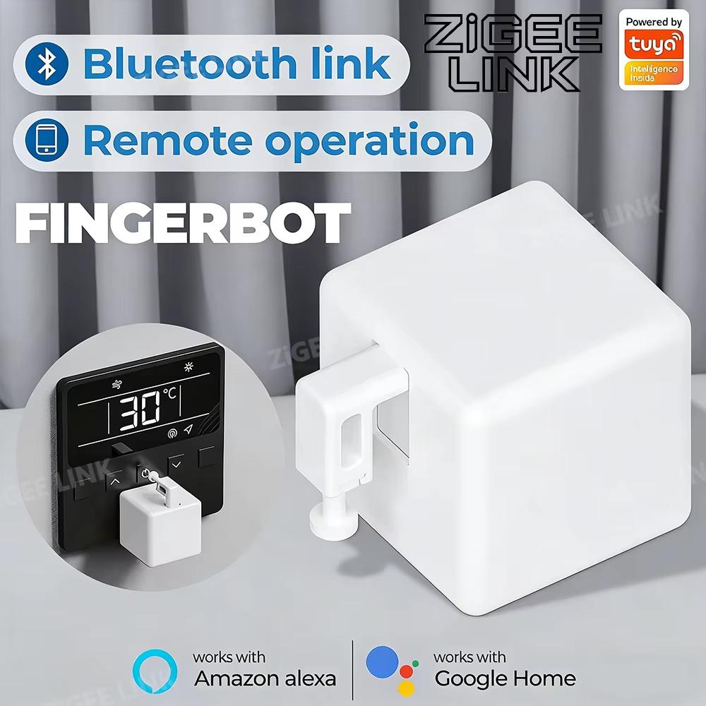 Tuya Bluetooth Smart Fingerbot Plus Switch Button Pusher Smart Life Switch Timer Voice Control Works With Alexa Google Home