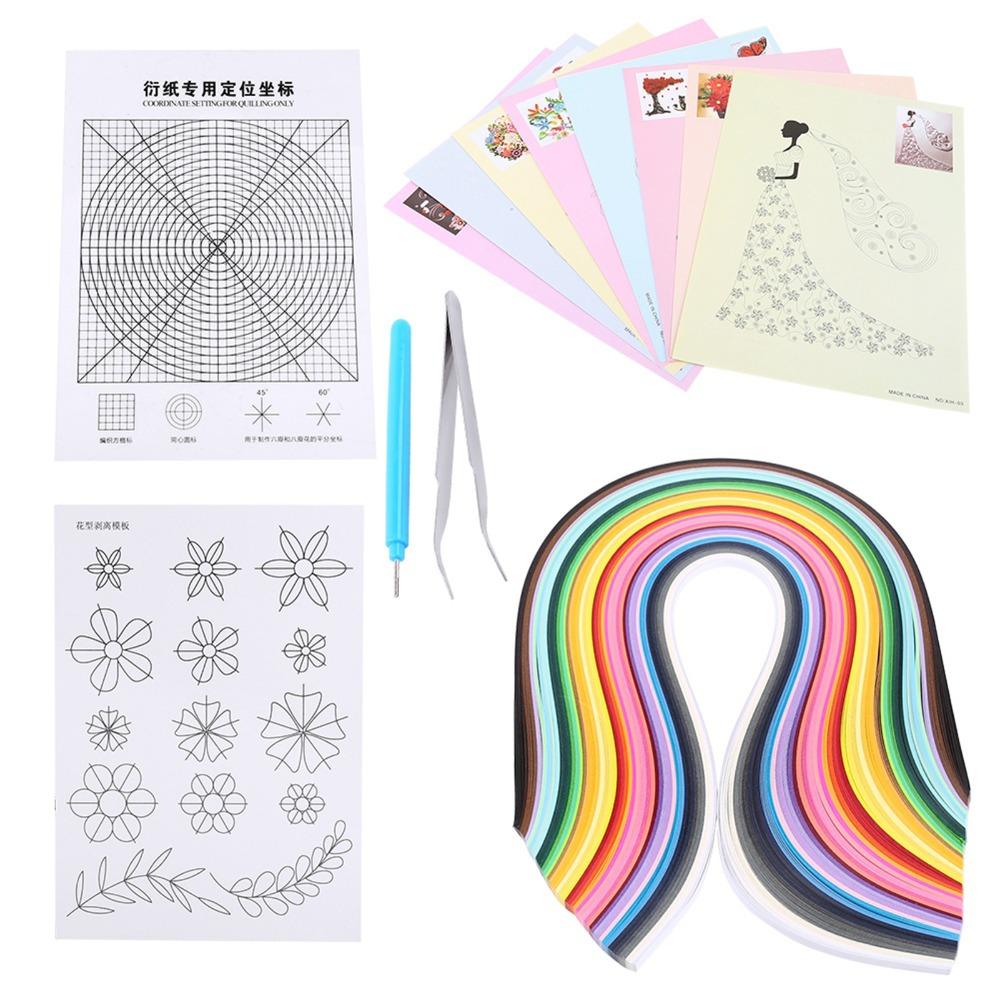 6pcs Quilling Strips Paper Quilling Kit 6 In 1 Set Complete Paper Quilling Set  Decoration Craft