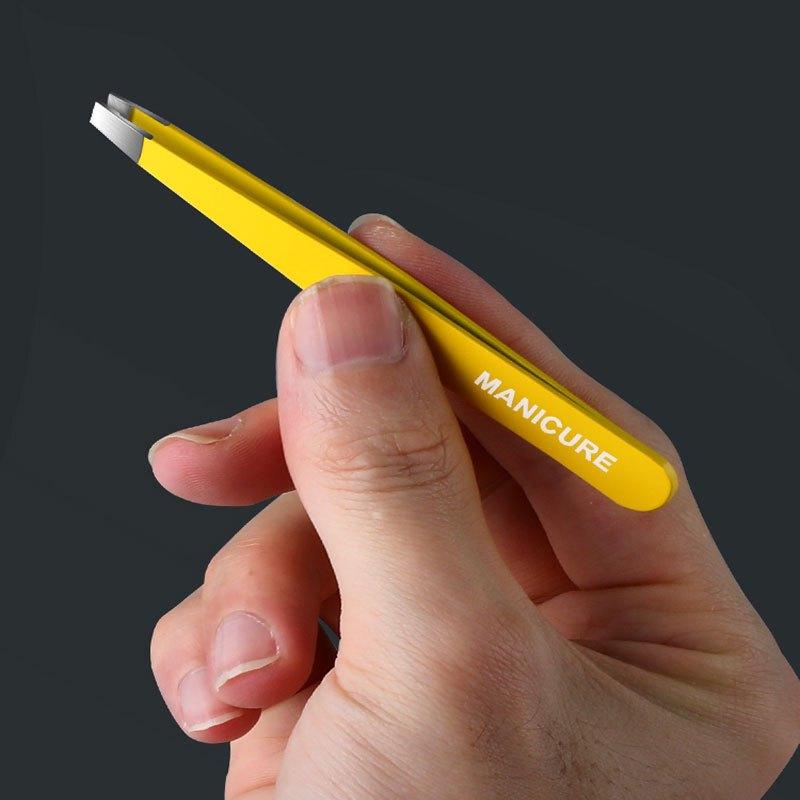 Precision Stainless Steel Tweezers For Eyebrow Hair Facial Hair Removal, Splinter, Blackhead Slant Tip Angle Tip Pointed Tip
