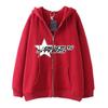 Evropské a americké pánské oblečení Amazon Dark Style Hip-hop Gotický Harajuku Y2K Pentagram Mikina s kapucí na zip Mikina s kapucí