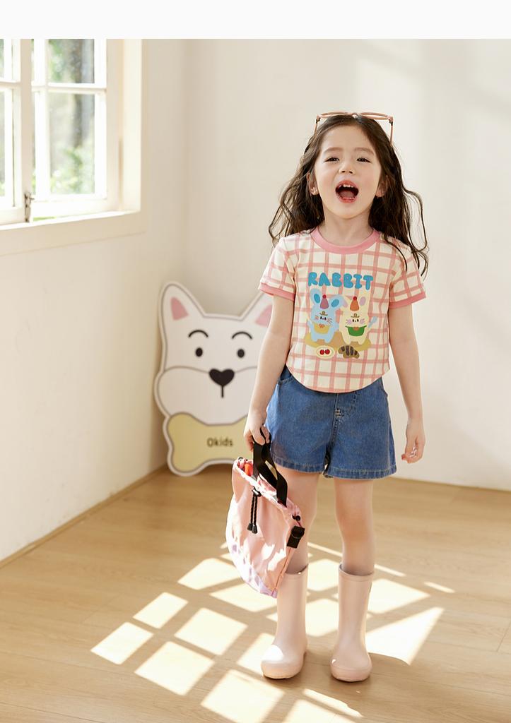 LUSON Children's Cartoon Round Neck T-shirt