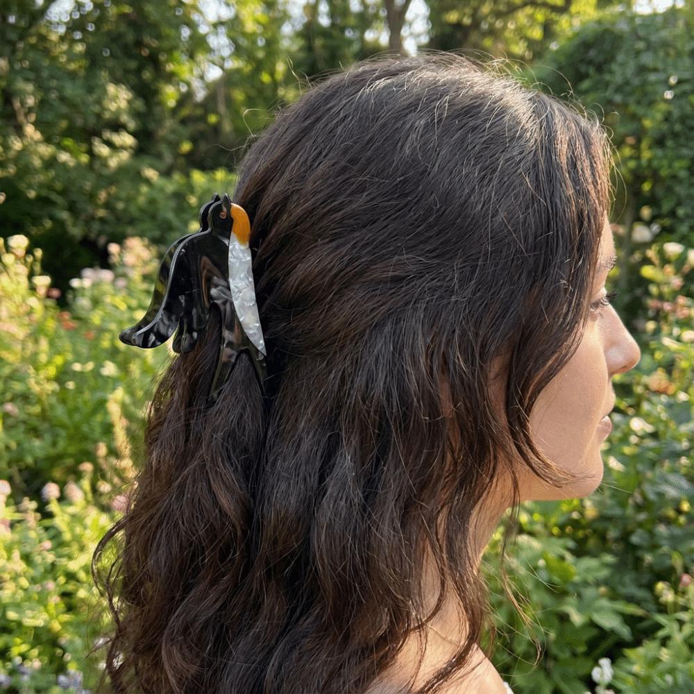 Pinguin Essigsäure Haarklammer Papagei Zeichentricktier Haifisch-Clip Kreativer Vogel-Haarclip Damen