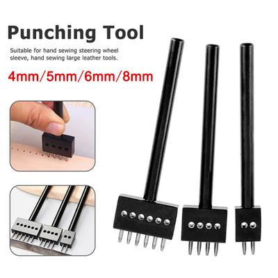 4/5/6/8mm Pitch 2 4 6 Çatal DIY Yuvarlak Delme Deliği Deri El Sanatları Delme Aleti