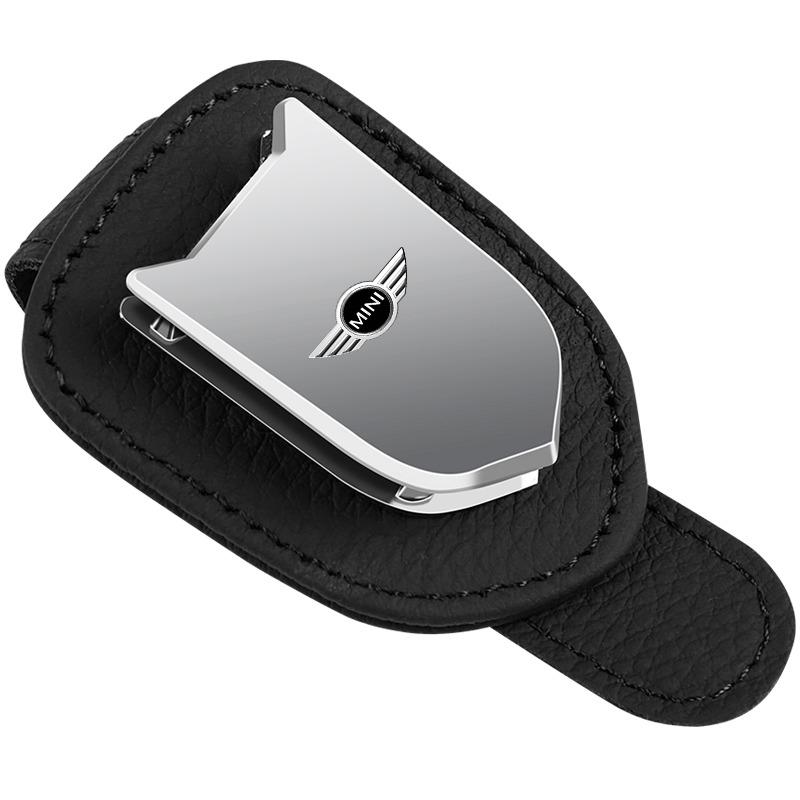Auto Sun Visor Glasses Box Sunglasses Clip Card Ticket Holder Stand For BMW Mini Cooper F54 F55 F56 R56 R60 SONE Roadster Clubman Coupe