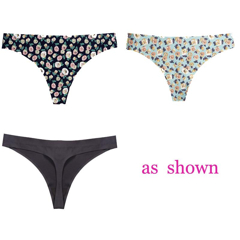 CINOON 3 Teile/los Frauen Sexy Blumen Dessous Versuchung Low-taille Höschen Tanga Keine Spur Atmungsaktive Unterwäsche G String Dessous