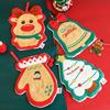 1PC Hanging Multi Element Christmas Creative Hand Towel Children Small Towel Thickened Coral Fleece Cute Embroidery Household