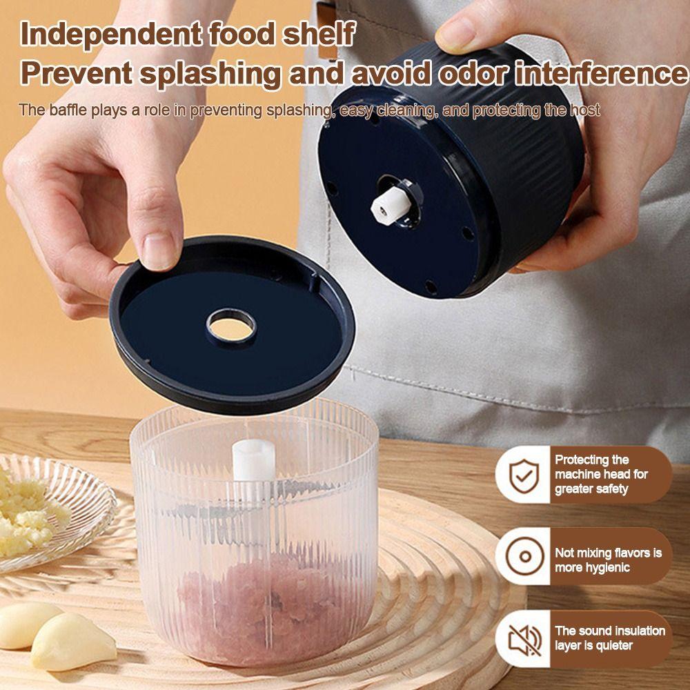 350ml Electric Garlic Chopper Wireless Food Chopper Portable Garlic Masher  Kitchen